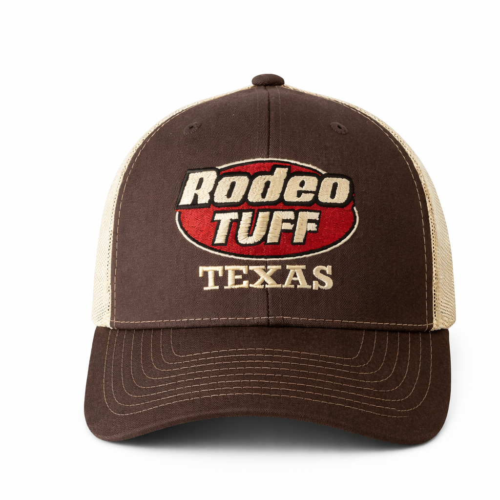Rodeo Tuff Texas Trucker Hat - Brown/Dk Khaki