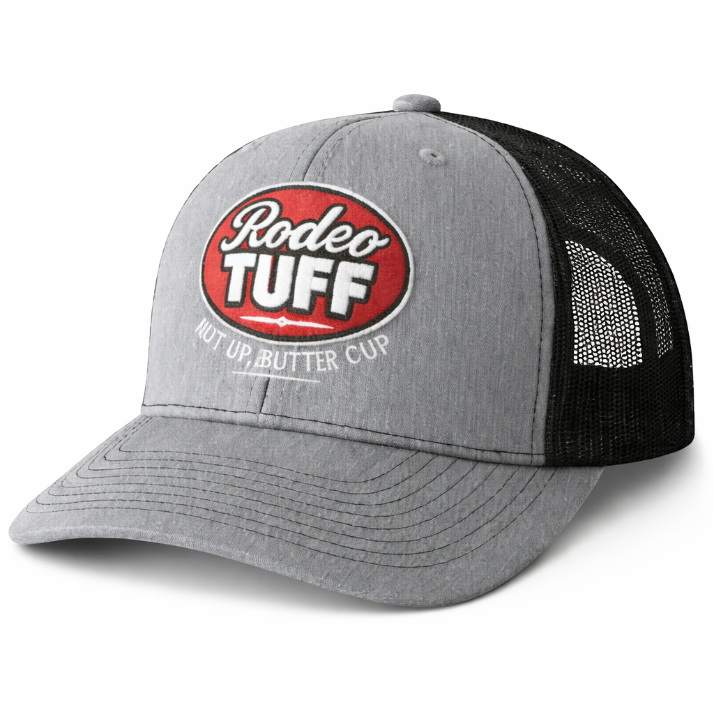 Rodeo Tuff Classic Trucker Hat - Heather Grey/Black