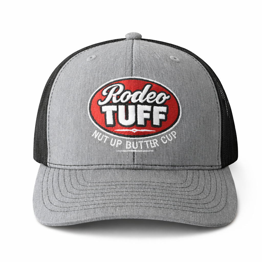 Rodeo Tuff Classic Trucker Hat - Heather Grey/Black